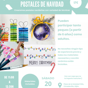 taller navidad actividad niños y familias