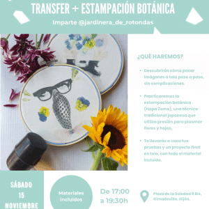 taller creativo asturias gijon estampación botánica