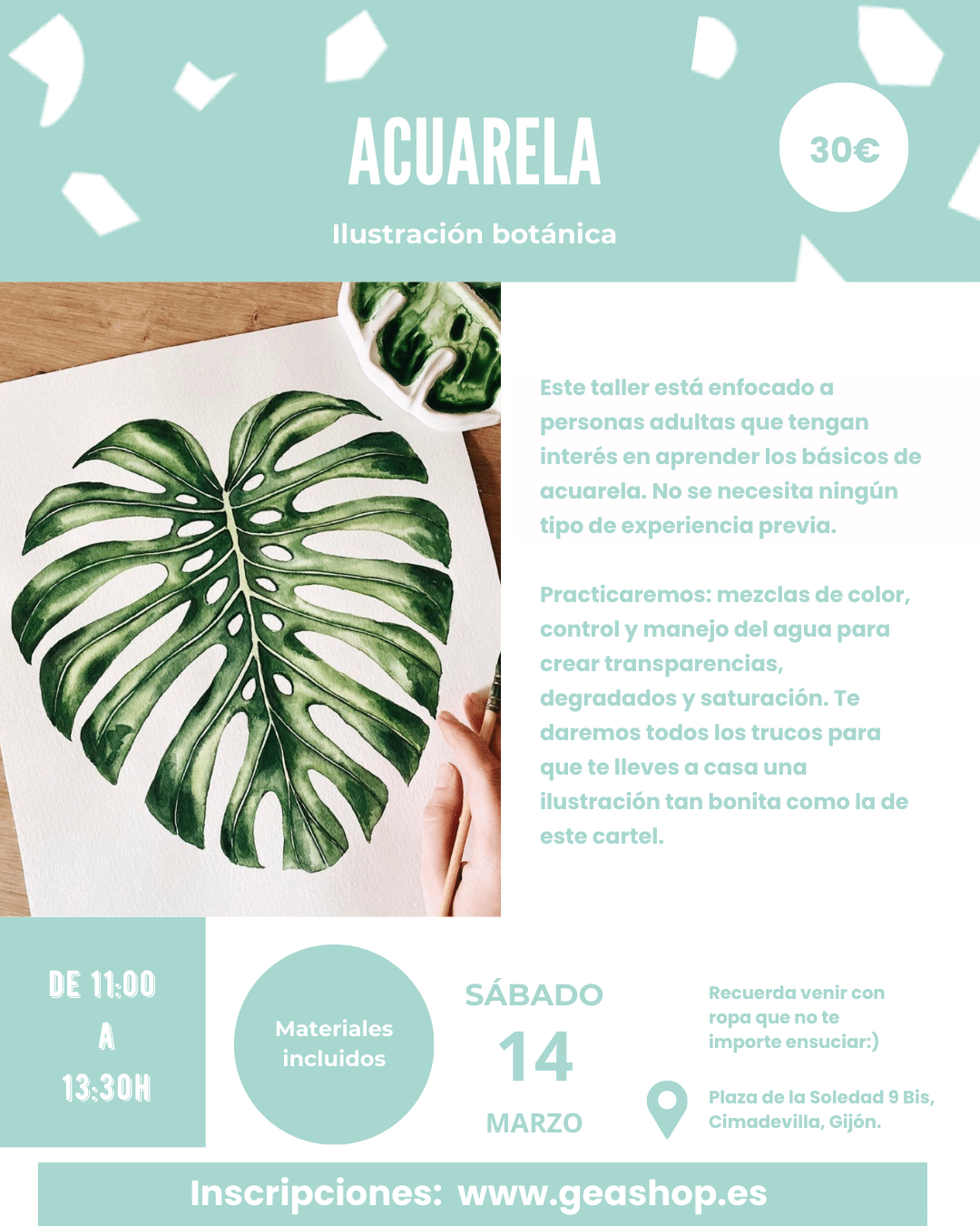 taller de acuarela gijon asturias