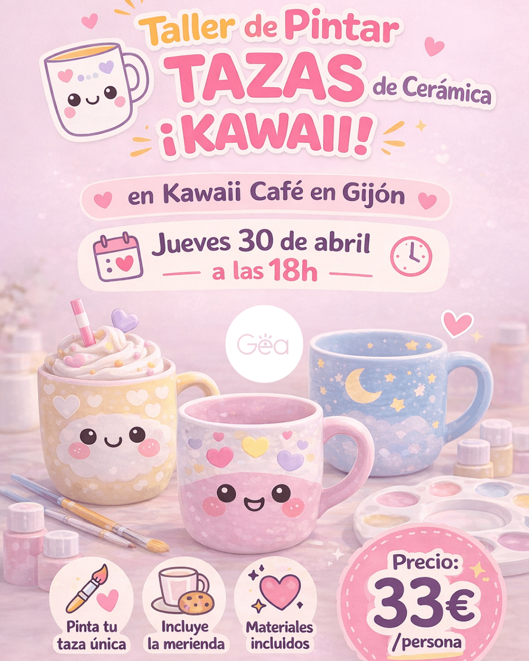 Pinta tu taza gijon kawaii cafe